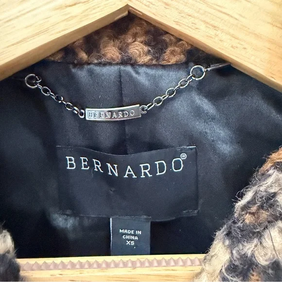 Bernardo Leopard Print Double Breasted Cheetah Coat Jacket Size XS - Picture 4 of 11